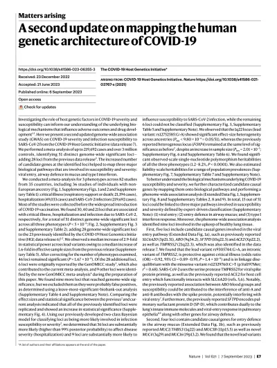 Preview of A second update on mapping the human genetic architecture of COVID-19
