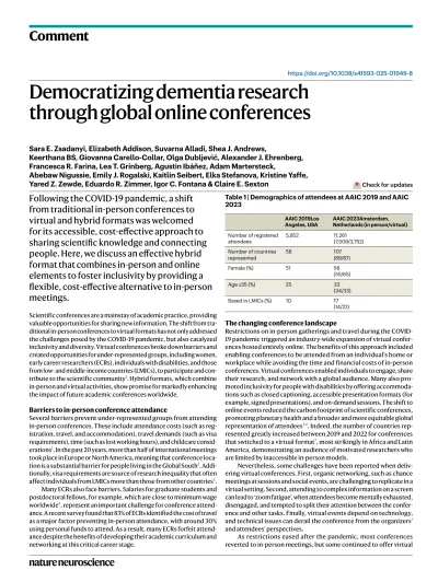 Preview of Democratizing dementia research through global online conferences
